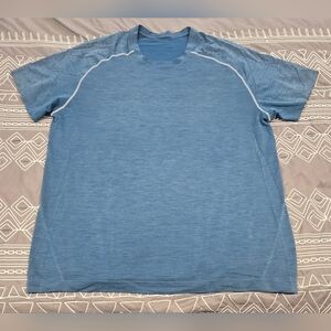 Lululemon Mens Metal Vent Tech Blue Tshirt Size XL